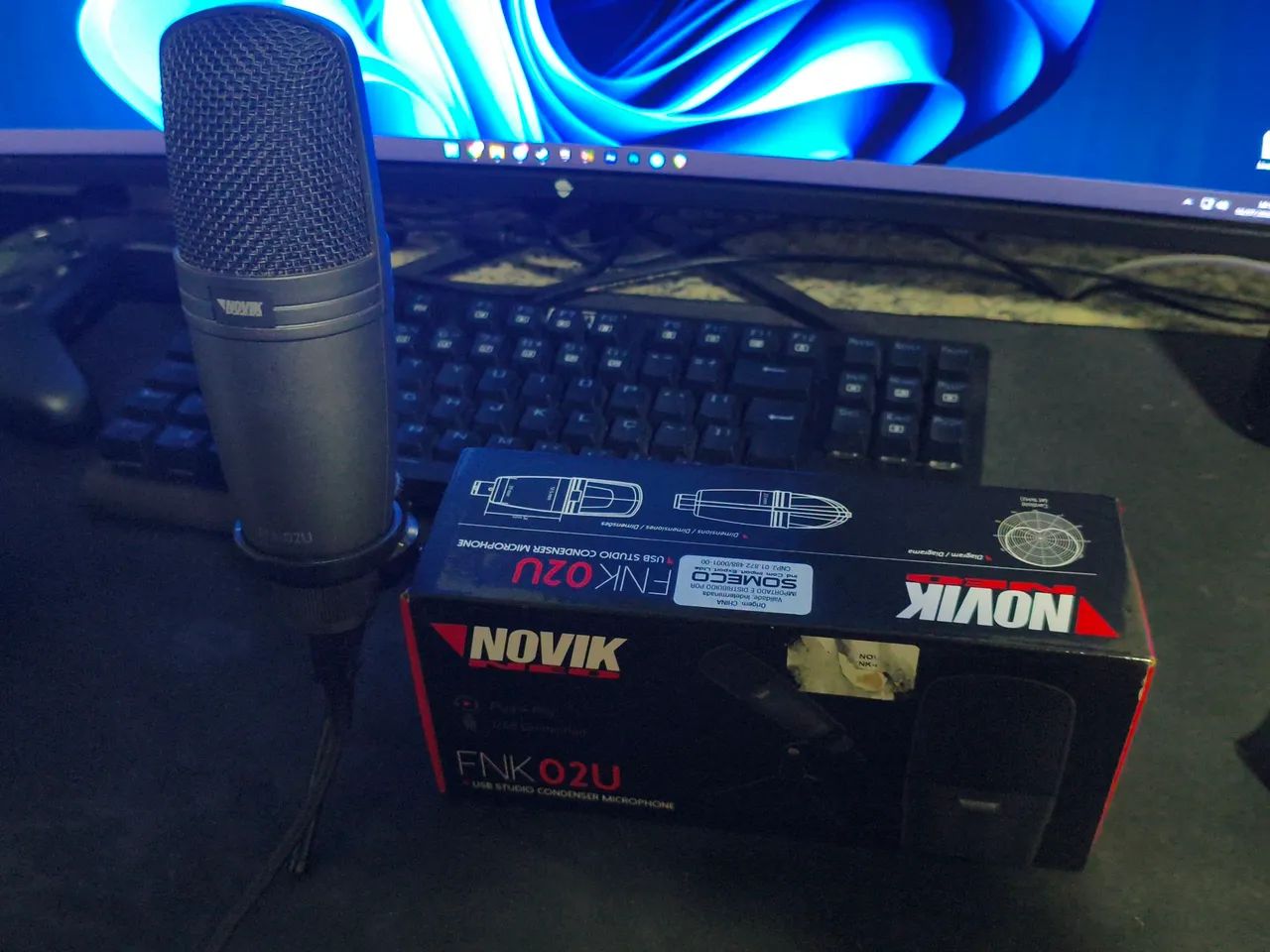 Microfone Condensador Novik Fnk 02U