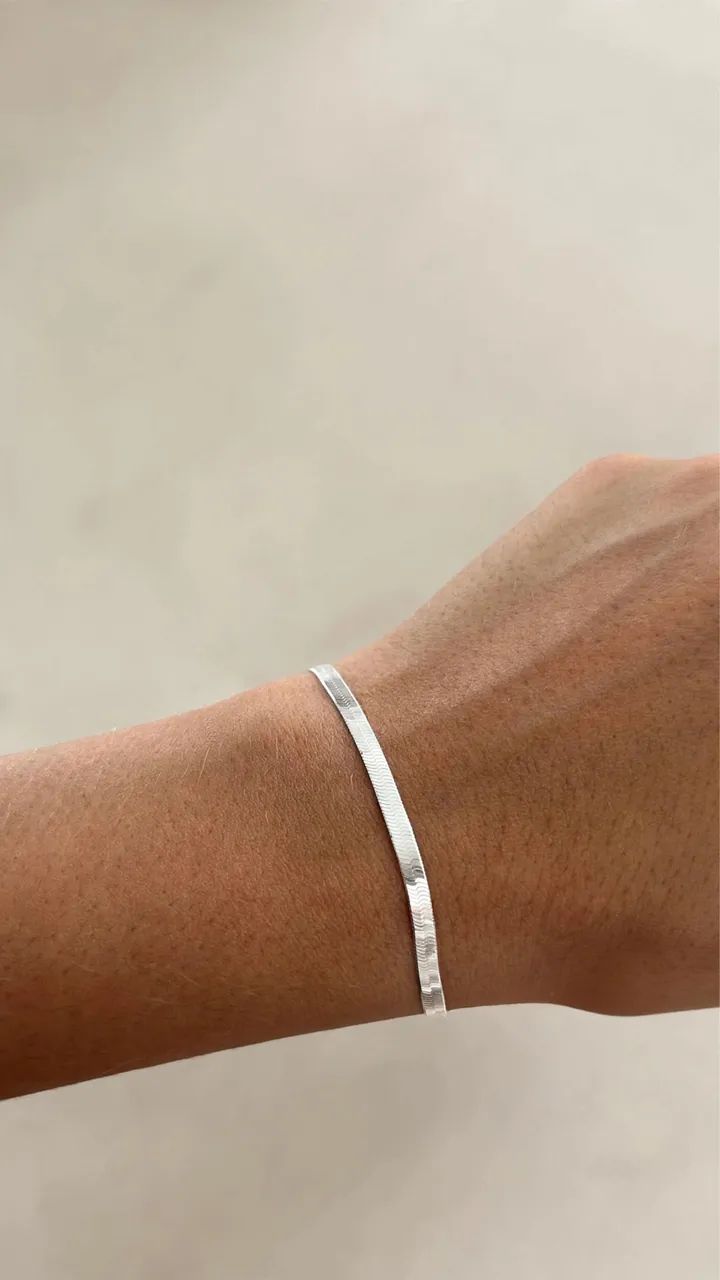 Pulseira Laminada Prata 925 - Foto 4
