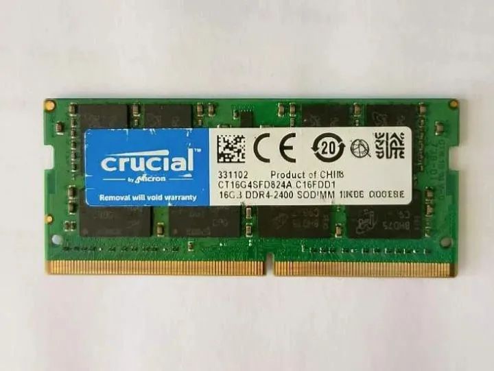 Memória Crucial 16Gb DDR4 2400 Notebook - envio olxpay - Memória