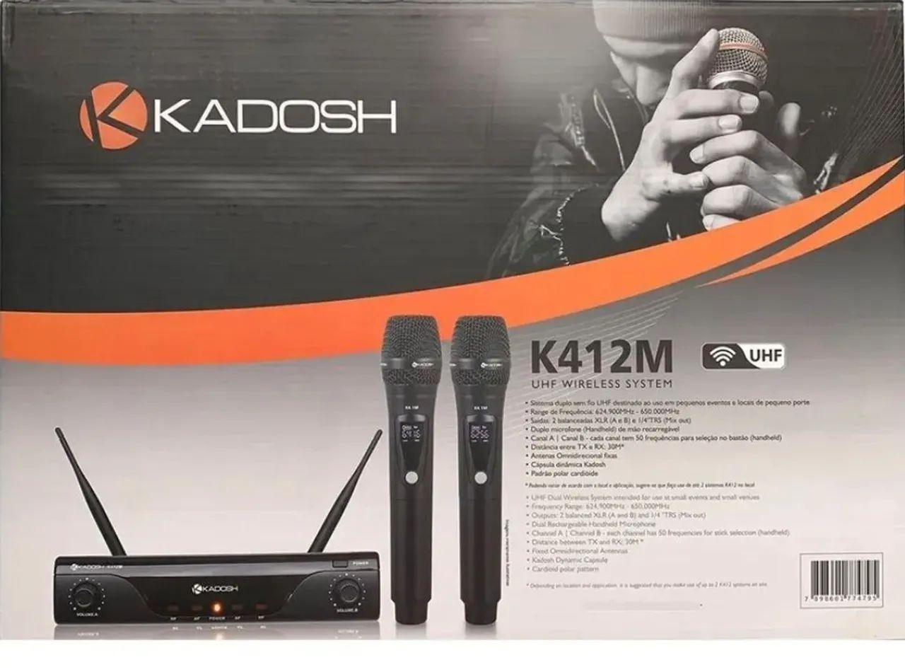 Microfone Kadosh K-412m Sem Fio (recarregavel) - Foto 3