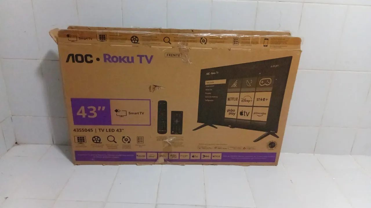 Tv led 43 roku com defeito - Foto 3