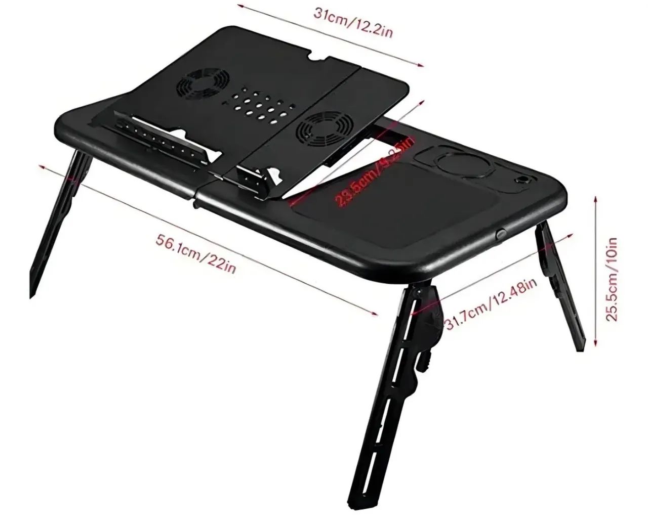 Mesa Articulada Dobravel P/ Notebook Com Cooler  - Foto 4