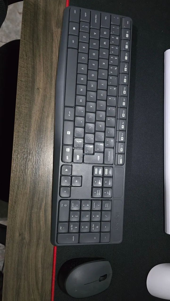 Teclado e mouse logitech sem fio