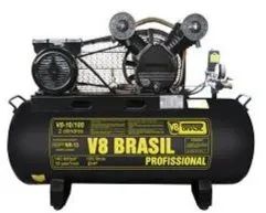 Compressor V8 Brasil PROFISSIONAL 100 LITROS 3HP 15 PÉS 2 CILINDROS 220V