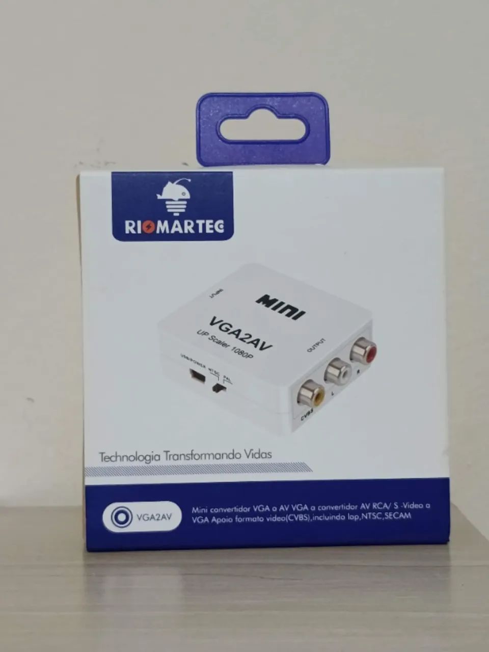 Mini Conversor VGA para AV RCA - VGA2AV