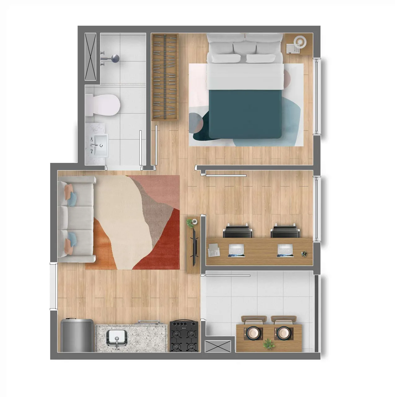 PLANTA 34m²