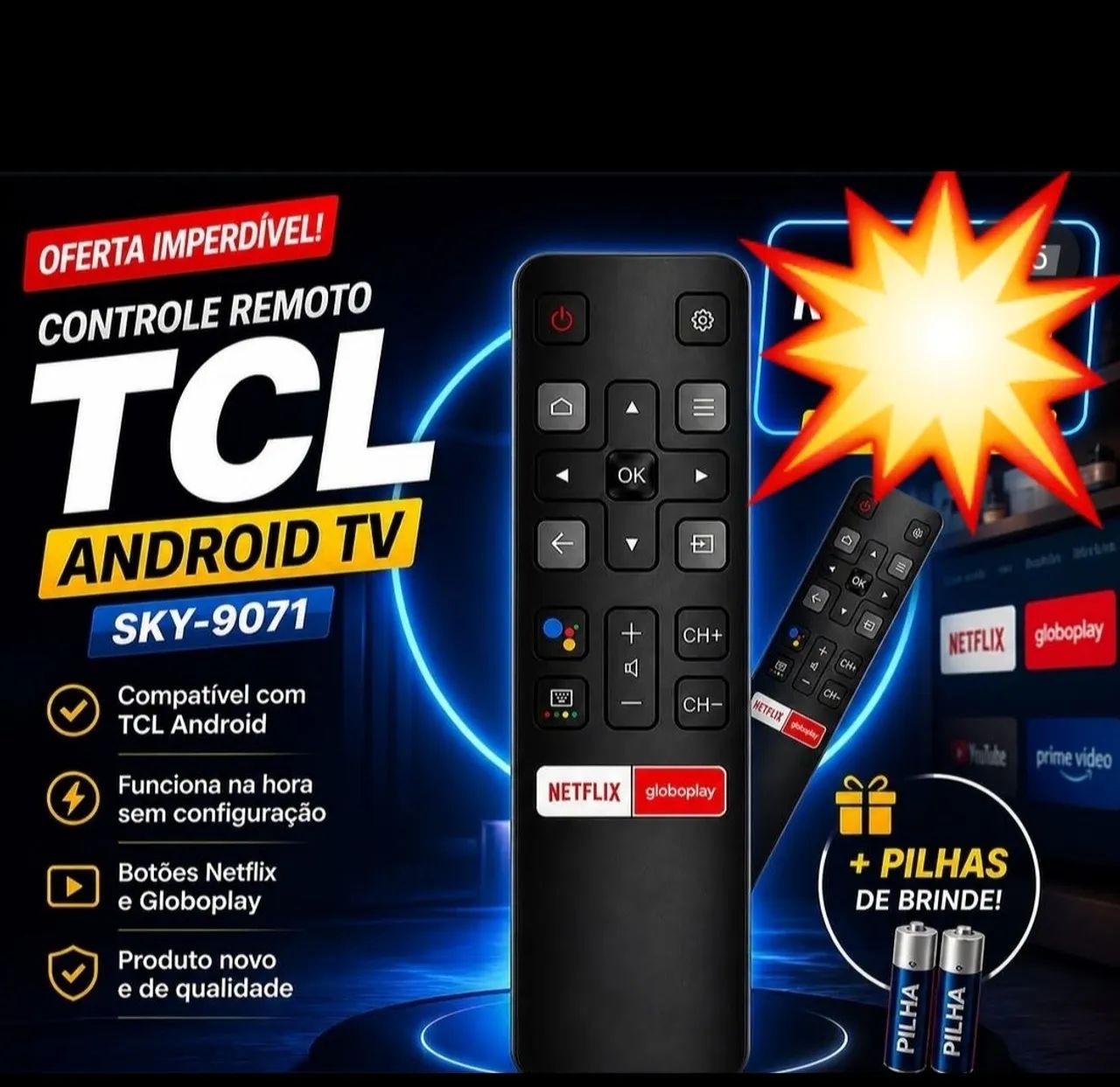 Controle TV TCL 