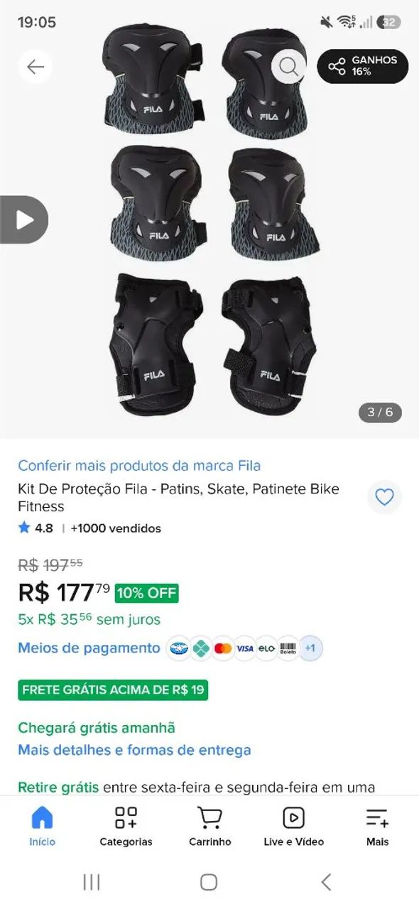 Kit proteção skate/patinete  - Foto 3