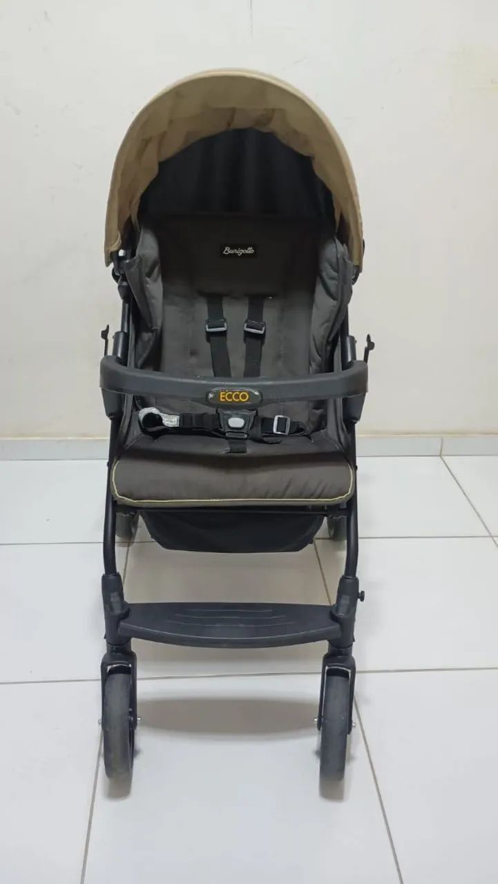 Carrinho de Bebê Burigotto Ecco Preto/cinza