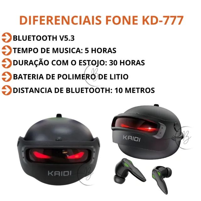 Fone Ouvido Original Intra Auricular Com Cancelamento de Ruído resistente à água Bluetooth - Foto 3