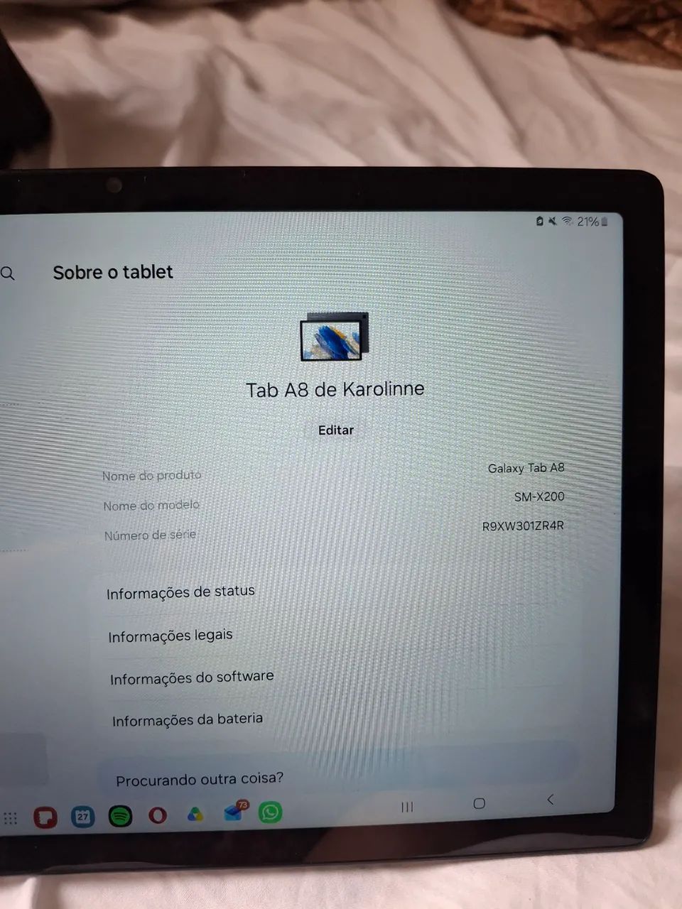 Tablet Tab A8 Samsung 64GB + Teclado de Brinde - Foto 3