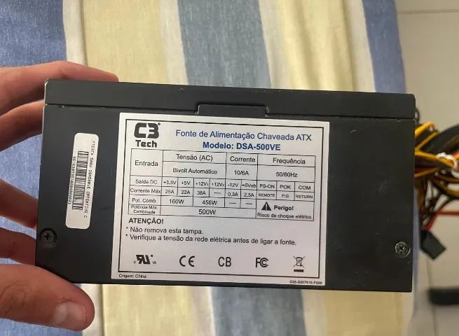 Fonte de alimentação energia para PC