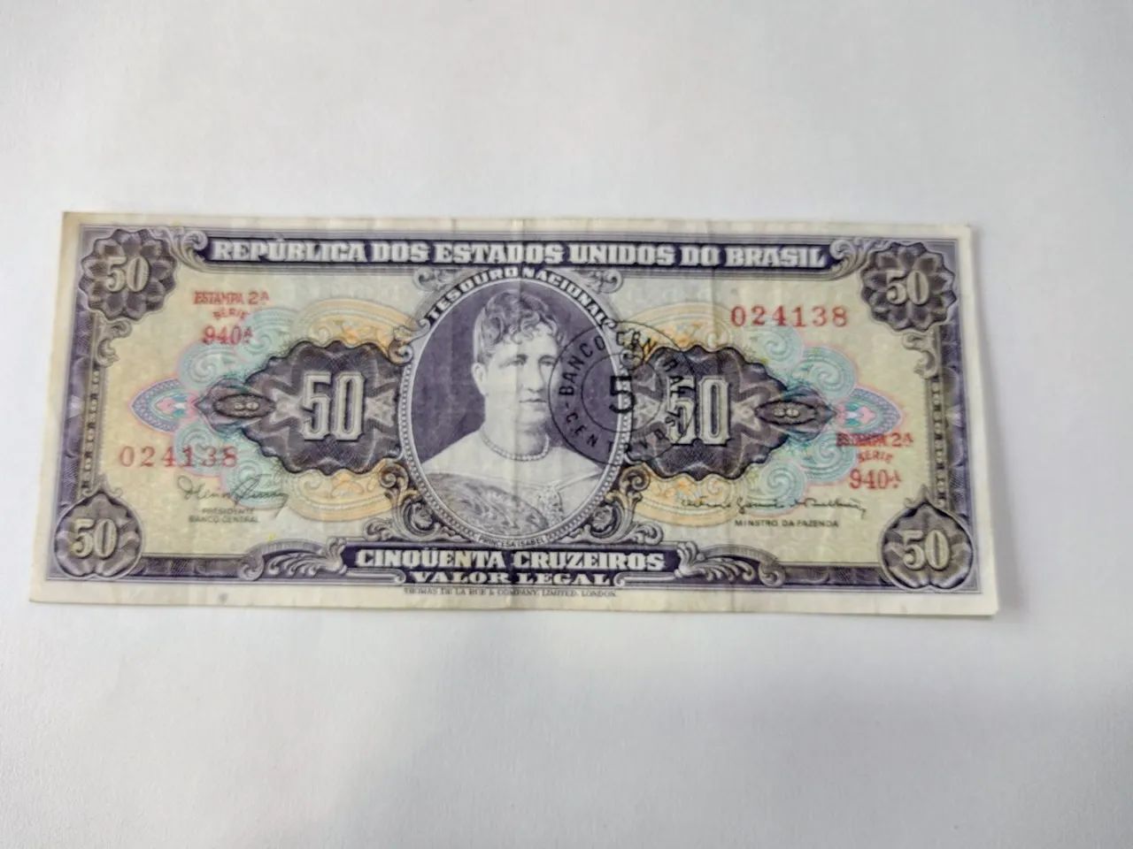 Cédula 50 cruzeiros 