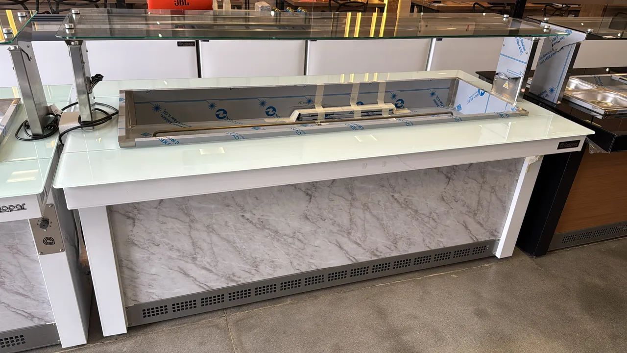 Buffet aquecido vitra 10 cubas branco Gelopar  - Foto 3