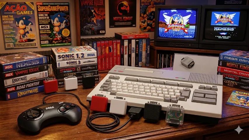 MSX adaptador de Joystick do Mega Drive