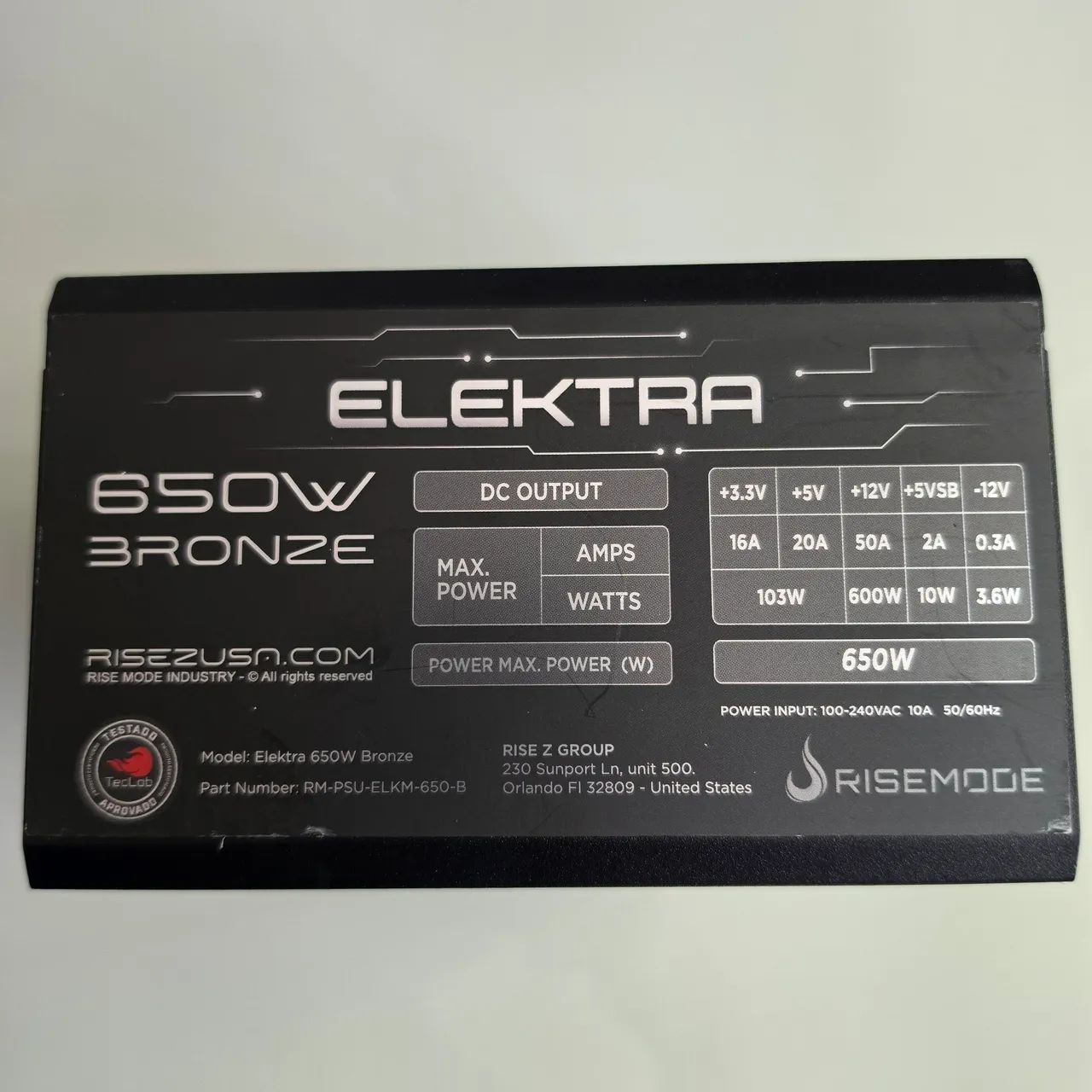 Fonte Rise mode 650w full modular Elektra completa com todos os cabos ( usada ) - Foto 5