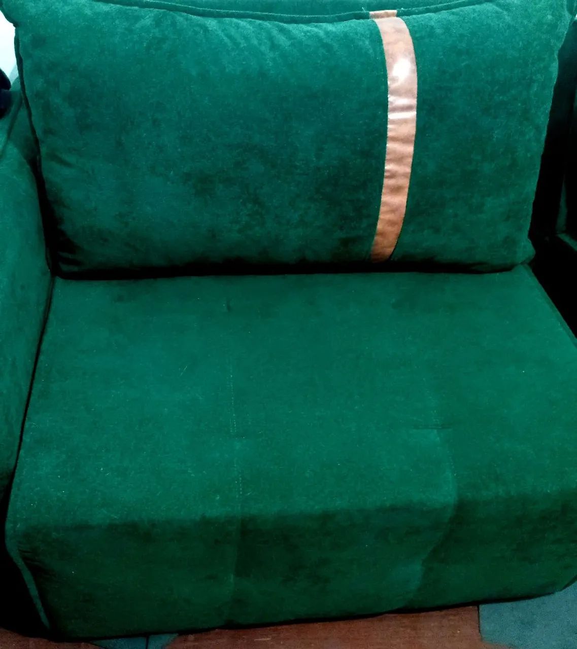 Chaise retrátil em veludo verde escuro | super confortável<br>