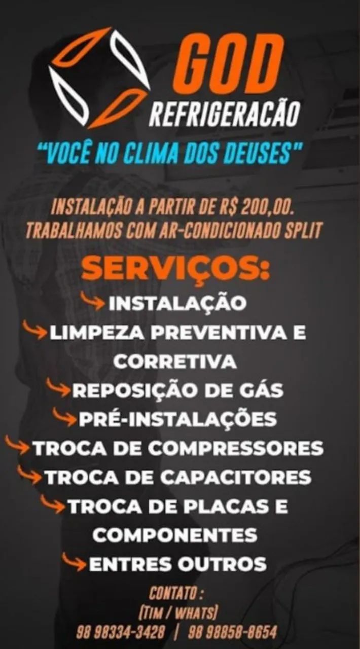 Instalação e limpeza de ar condicionado 