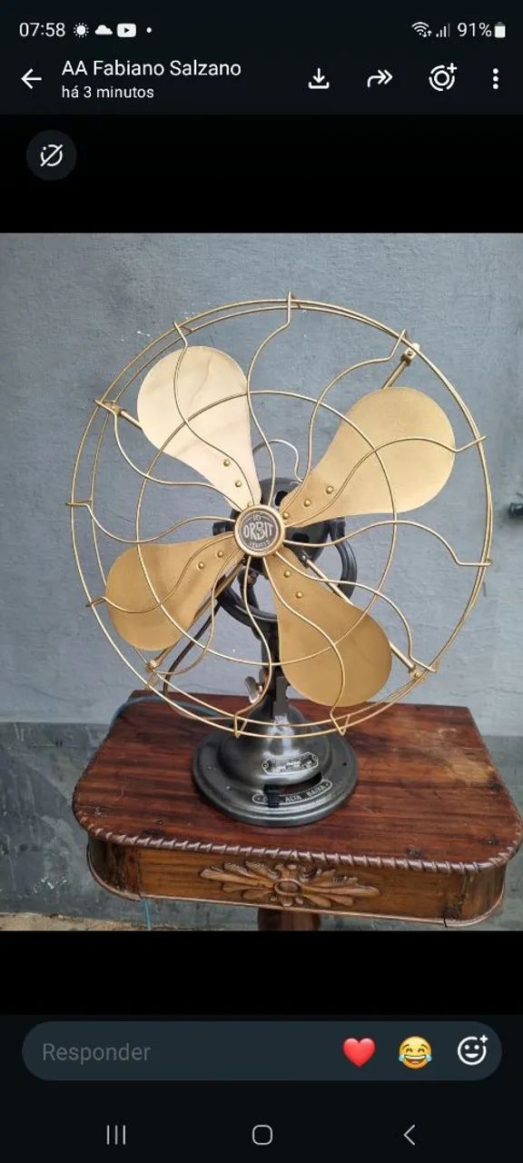 Ventilador antigo Orbit ( Carmem Miranda)