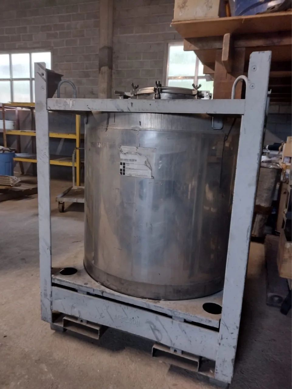 Reservatório aço inox inoxidável ibc 1000 litros 