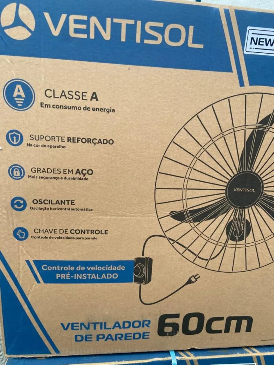 Ventilador de Parede Ventisol New 60cm - Potência e Economia! - Foto 5
