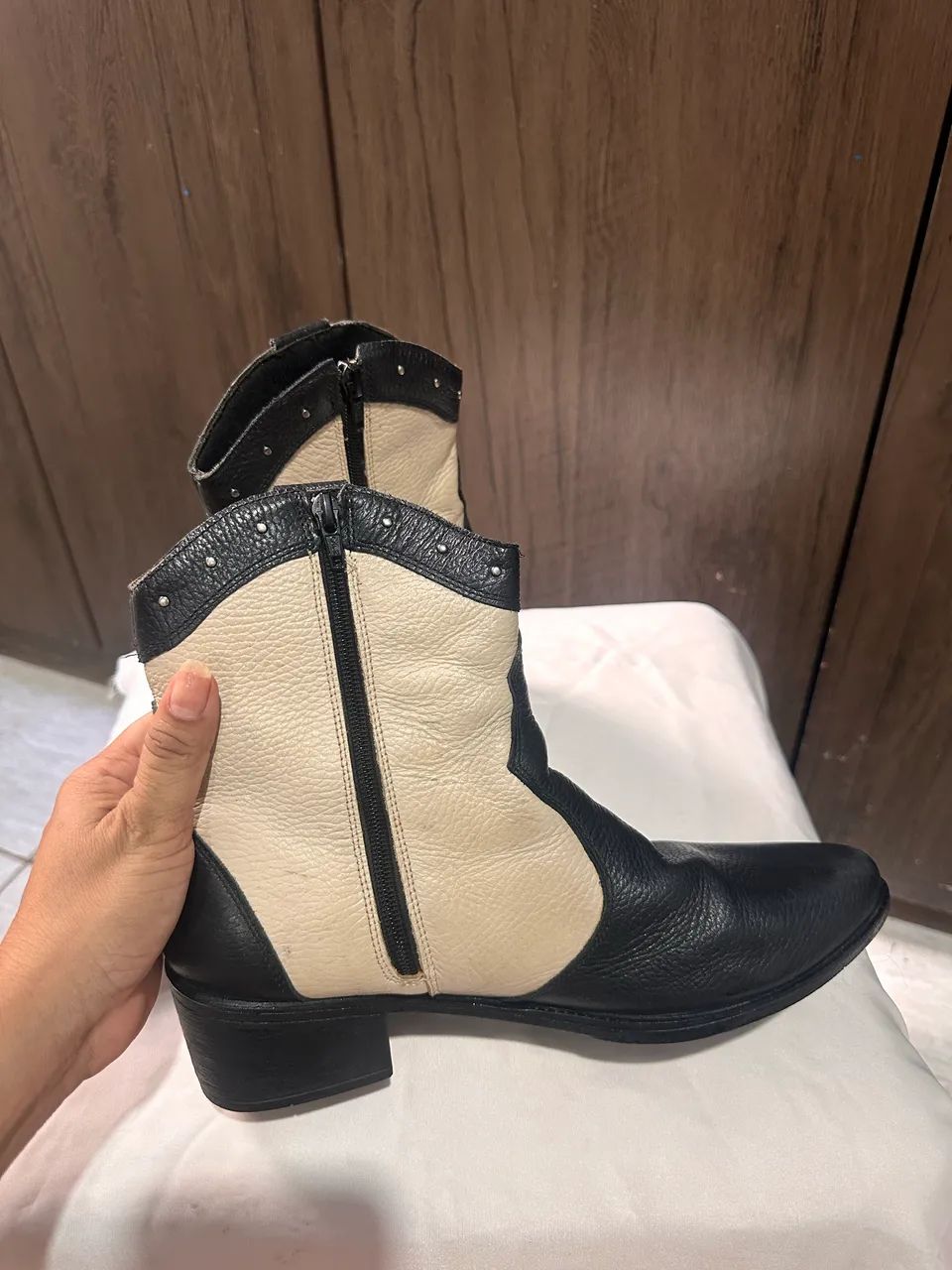 Bota cano curto em couro Legítimo  - Foto 5