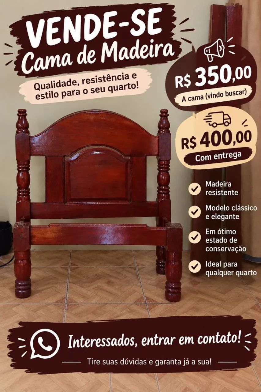 Cama de madeira