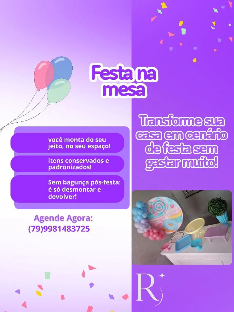 Festa na mesa, pegue e monte/ decoração de festa - Foto 4