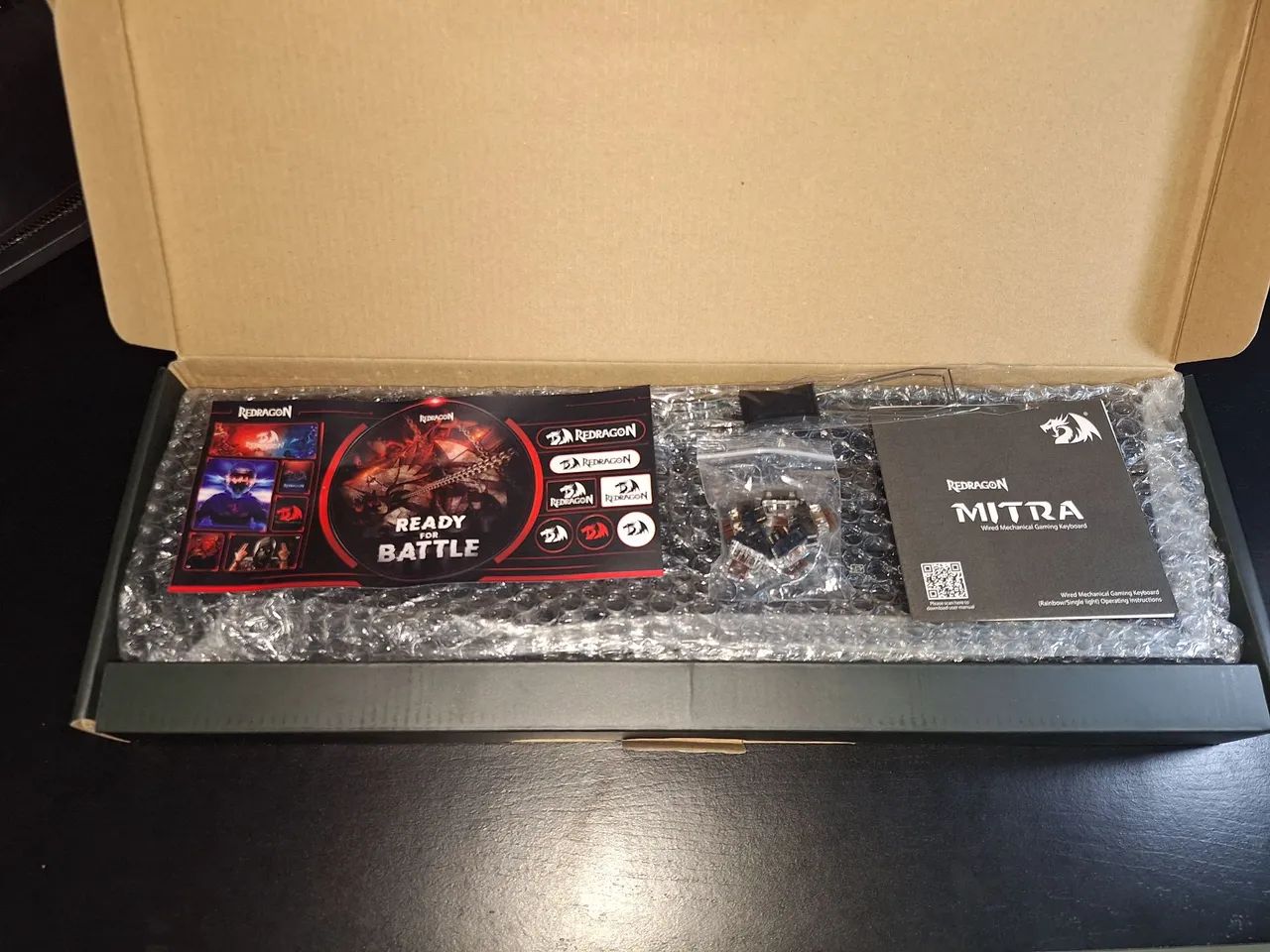 Teclado mecânico Redragon Mitra Switch Marrom - Foto 3