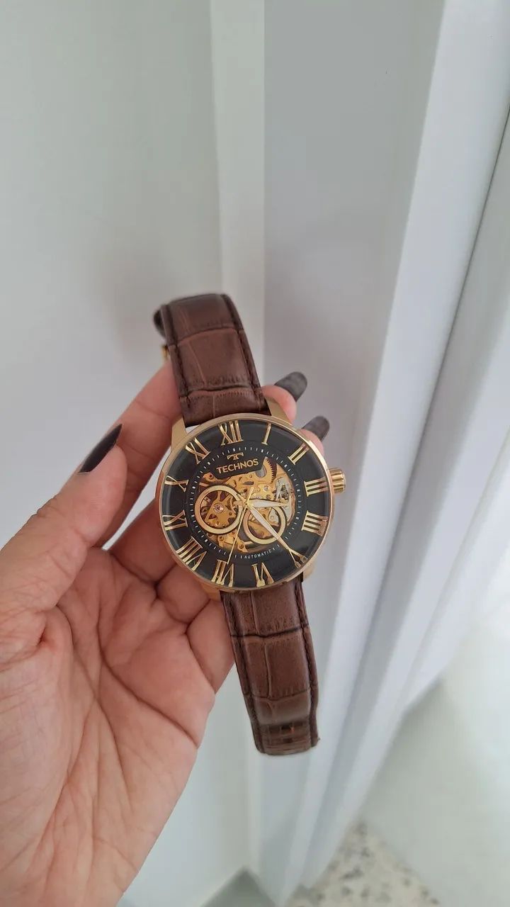 RELÓGIO TECHNOS AUTOMÁTICO SKELETON