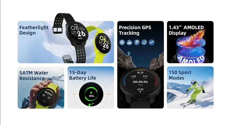 Smartwatch Black Shark Run GPS NOVO! - Foto 3