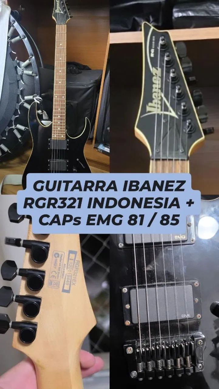 GUITARRA IBANEZ RGR321 INDONESIA C/ EmGs 81 85 - Foto 5