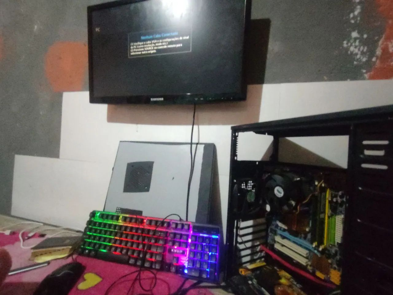 Pc completo monitor 24 polegadas + teclado e mouse eo pc