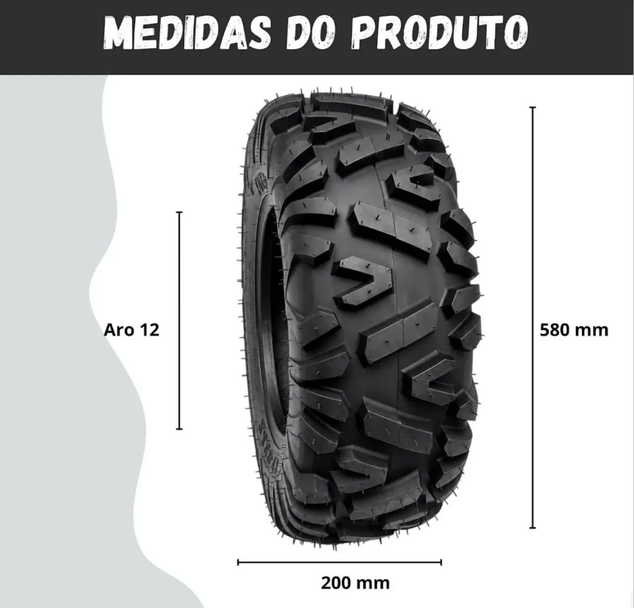 Pneu 24x8-12 e 24x10-11 - Foto 4