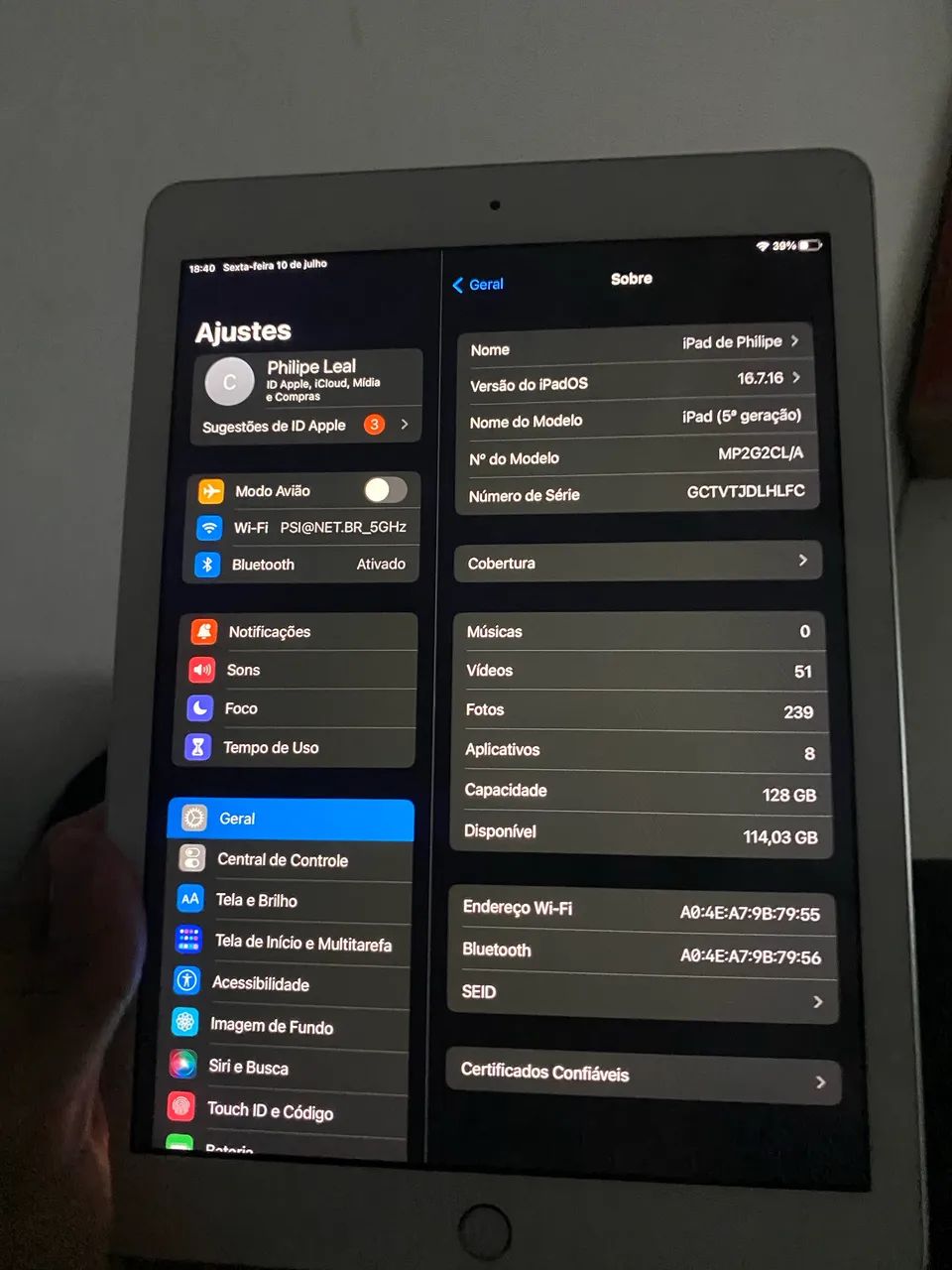 iPad 5? geração 128gb