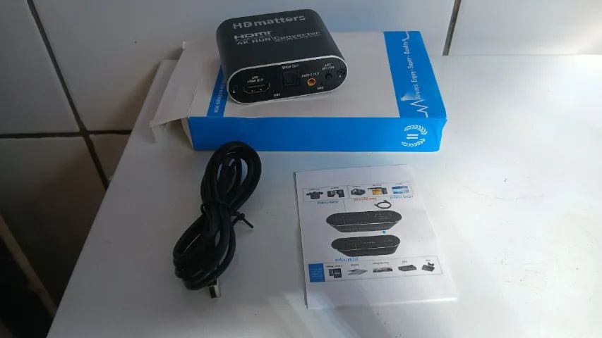 Extrator De Áudio Hdmi 4k Com Óptico E P2 Preto 5v