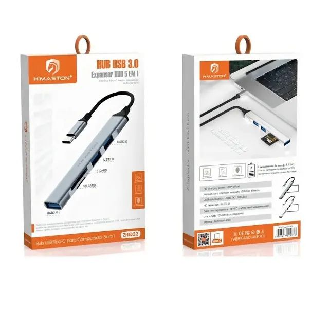 Hub Usb 3.0 com Leitor de Cartão Hmaston - Foto 5