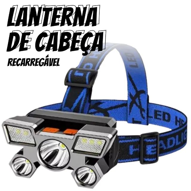 Lanterna Cabeça 5 Leds Cree T6 Profissional Multiuso _ ES99 - Foto 2