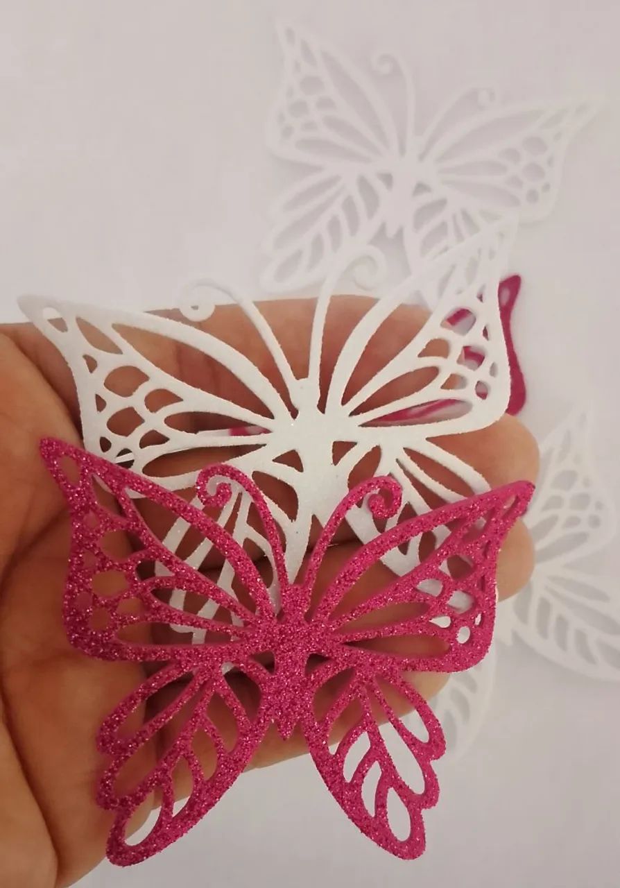 Borboleta em Eva com glitter  - Foto 3