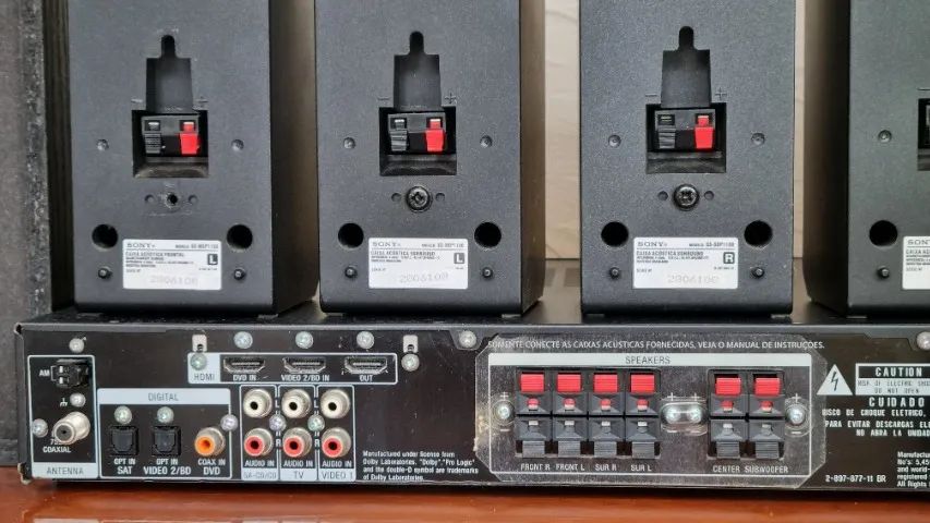Home Theater 5.1- Sony HT-SS1100 + 2 caixas Onkyo - Foto 3