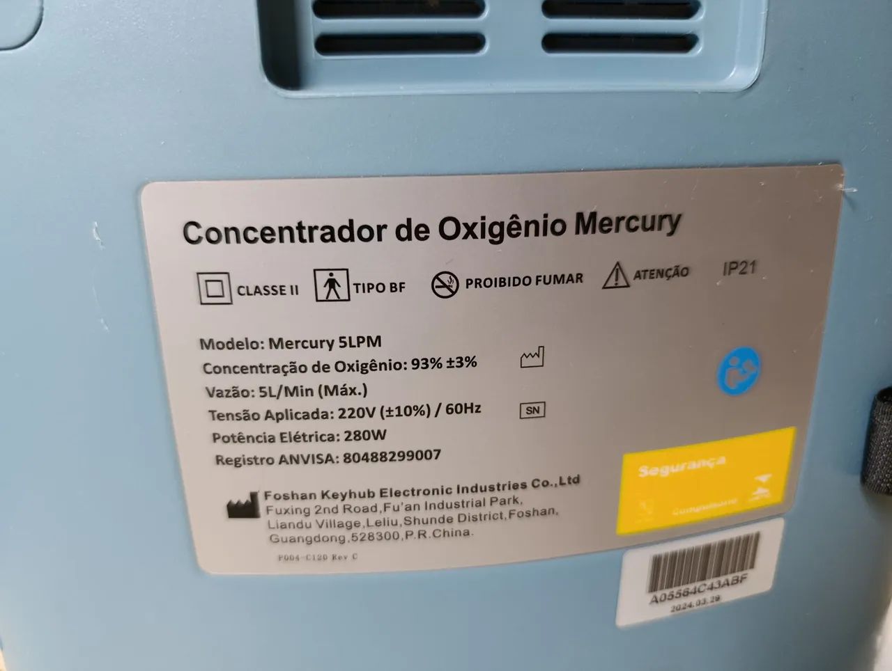 Concentrador de OXIGÊNIO com nebulização Lumiar Mercury  - Foto 5