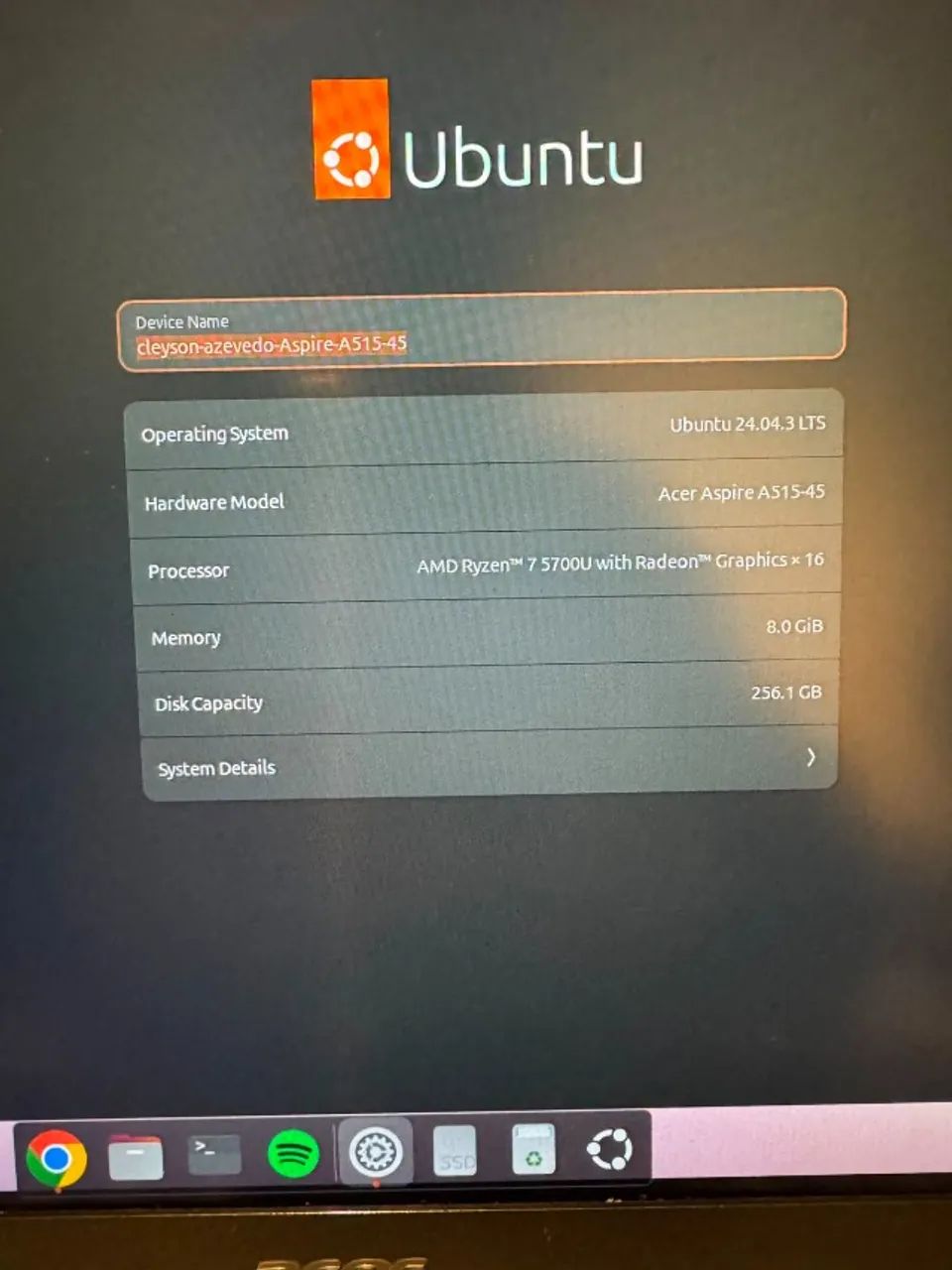 Notebook Acer Aspire 5 Ryzen 7 - Foto 5