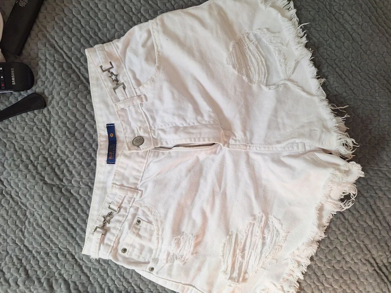 Short jeans branco 