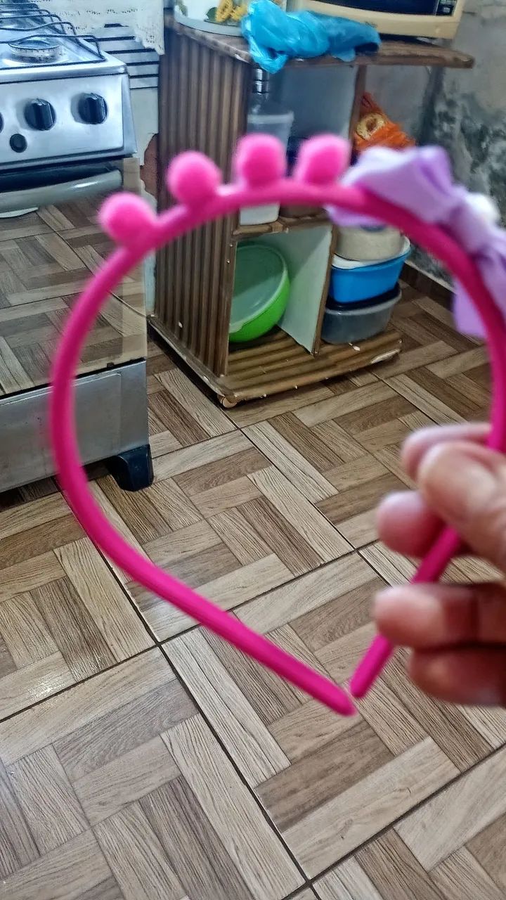 kit 2 tiara rosa e pink  - Foto 3