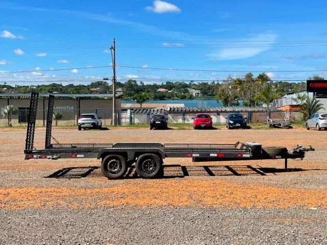 CARRETA REBOQUE PLATAFORMA 2 EIXOS 5M x 2M - APENAS 1 MÊS DE USO - Foto 4