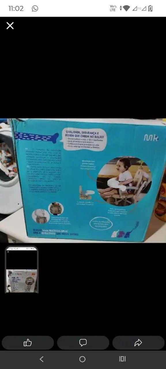 Cadeirinha de alimentação nunca usada - Foto 2