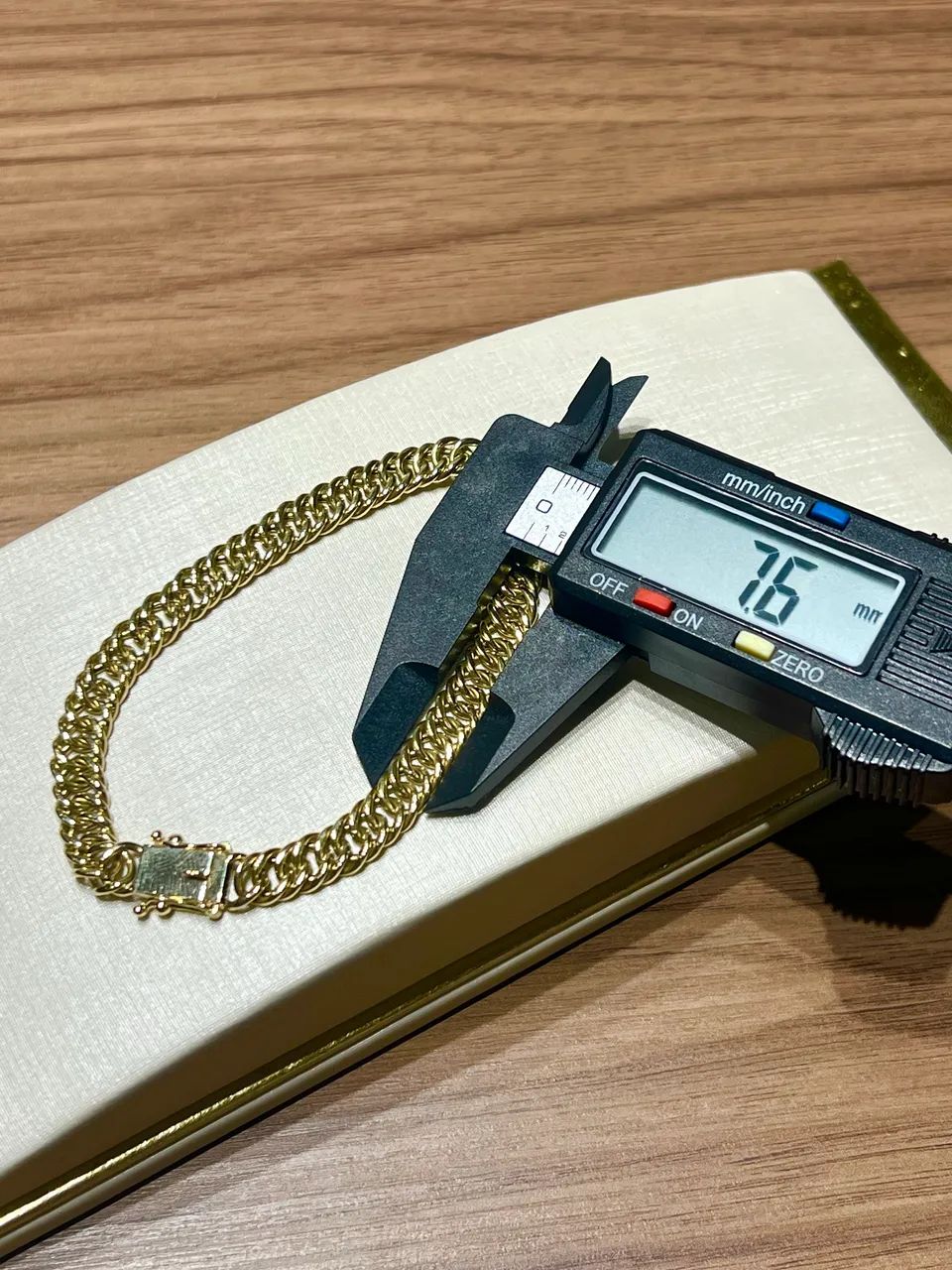 Pulseira de ouro 18k grumet dupla 14.1g ( LOJA ) - Foto 2