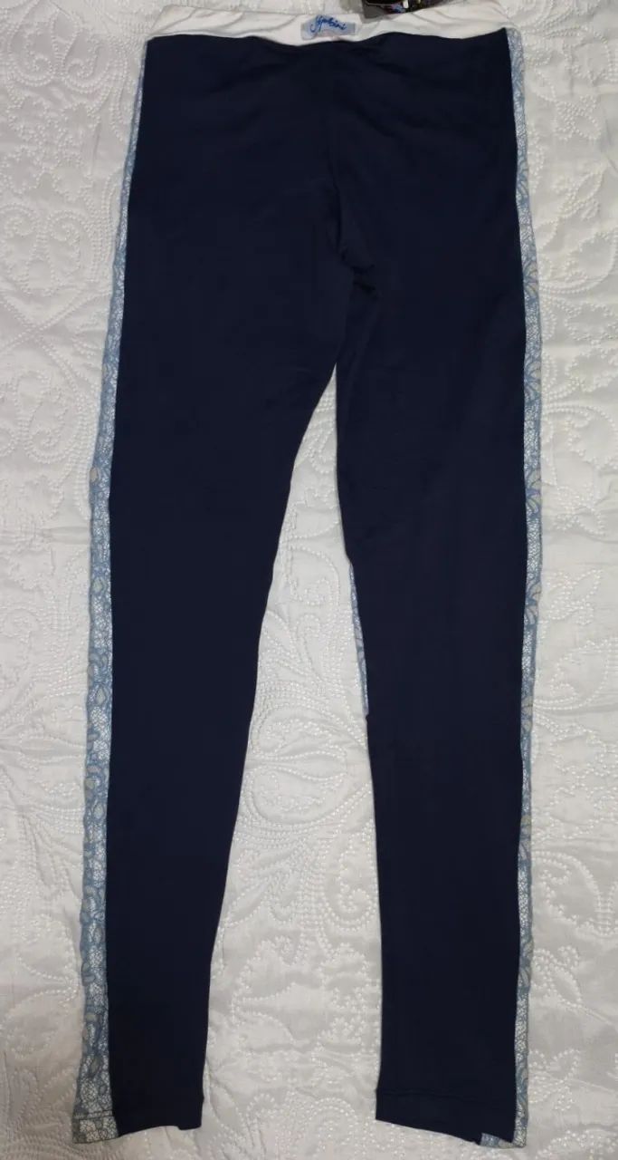 Calça Leg Legging Hipkini Nova Sem Uso Azul Escuro - Foto 3
