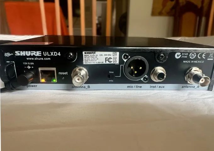 Microfone Sem Fio Shure Beta 58 ULXD2 E Receptor ULXD4 - Foto 5