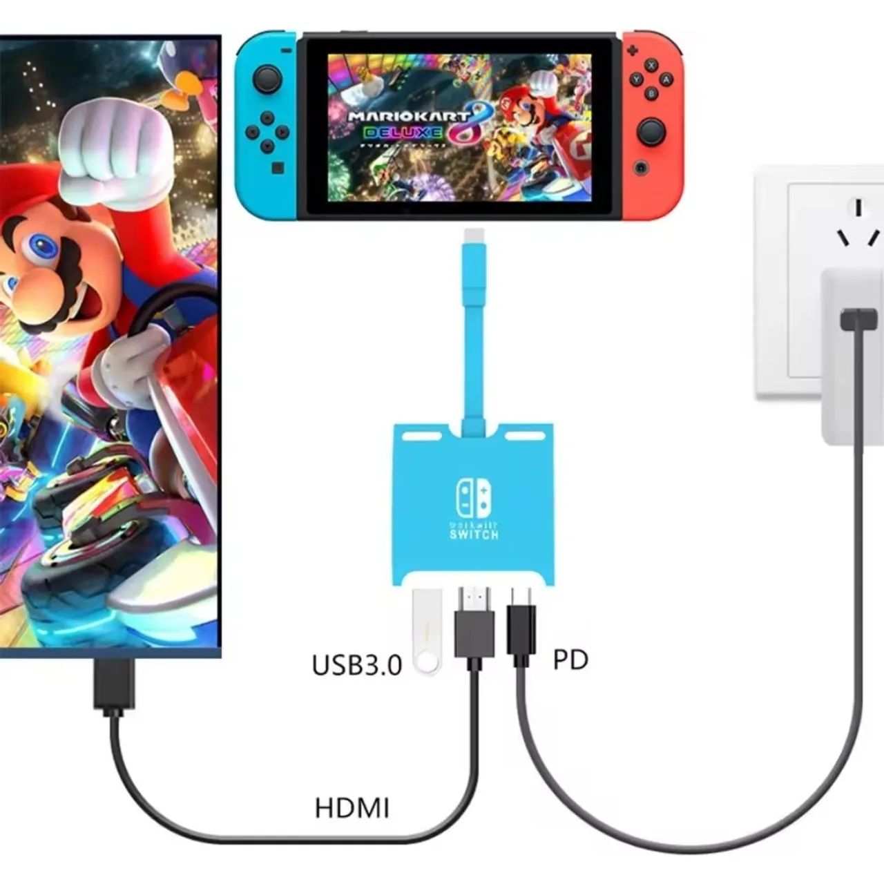 Hub 3 em 1 Nintendo Switch - Foto 2